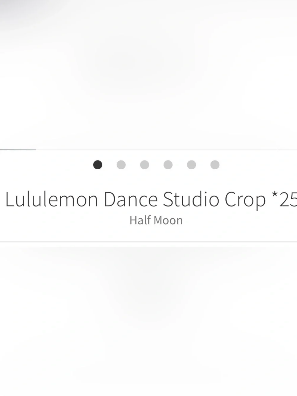 lululemon athletica dance studio cropped 25” half moon
